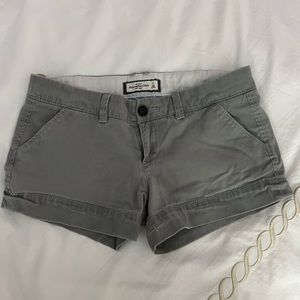 Abercrombie & Fitch Army Green/Grey Cotton Blend Stretch Casual Shorts, Size 2